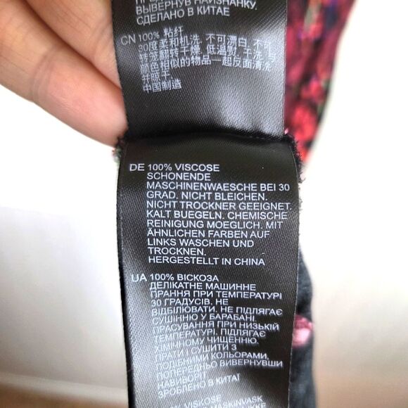 Women's REISS Floral Black Maxi Dress Size 02/XS - Picture 10 of 11